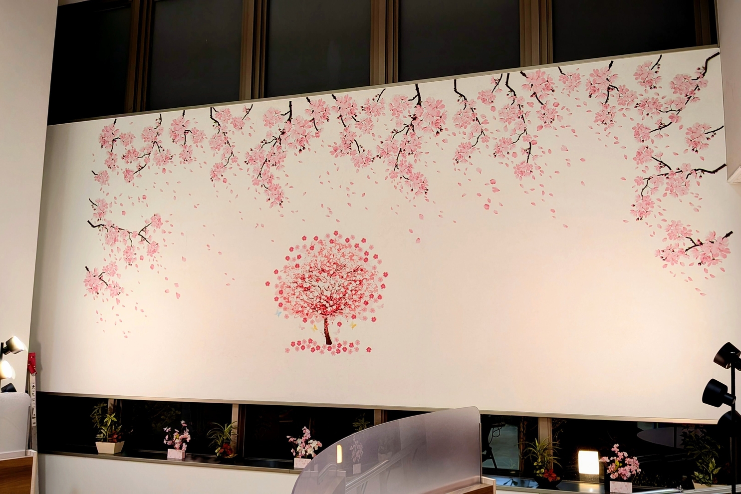 3月装飾ショールーム奥白壁４：3月装飾５